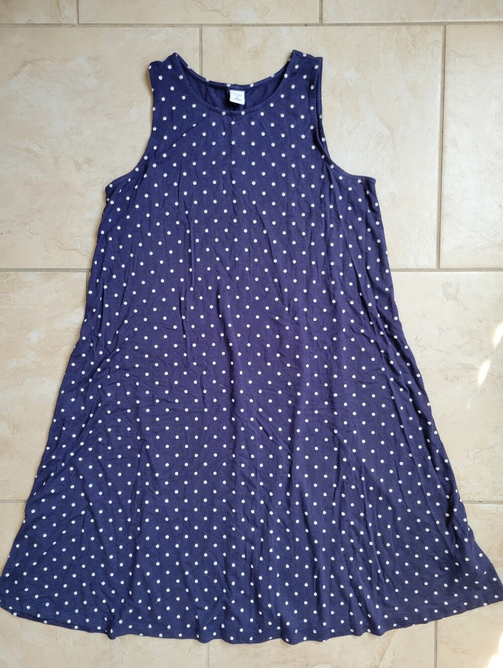 Old Navy Polka Dot Sleeveless Swing Dress-XS